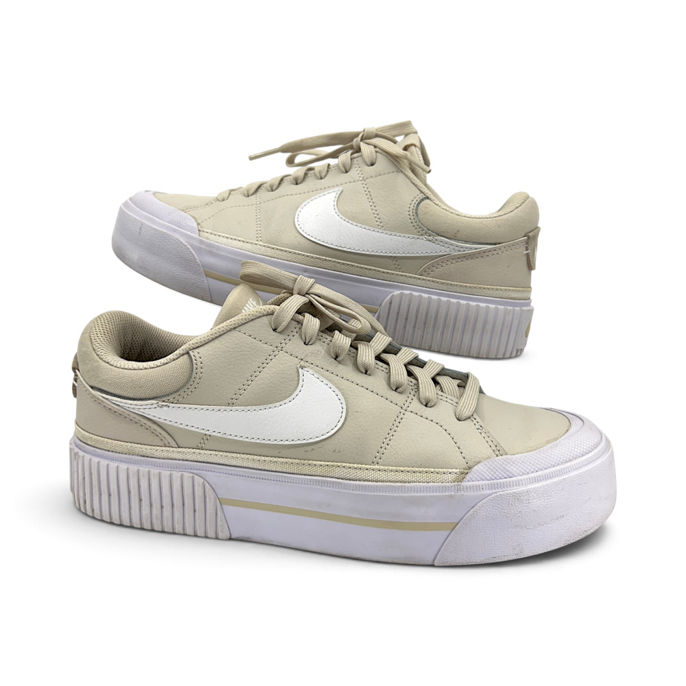 Nike Court Legacy Lift Pearl White Platform Sneakers Women’s Size 9.5